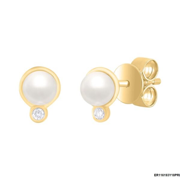 Diamond / FW Pearl Earrings
