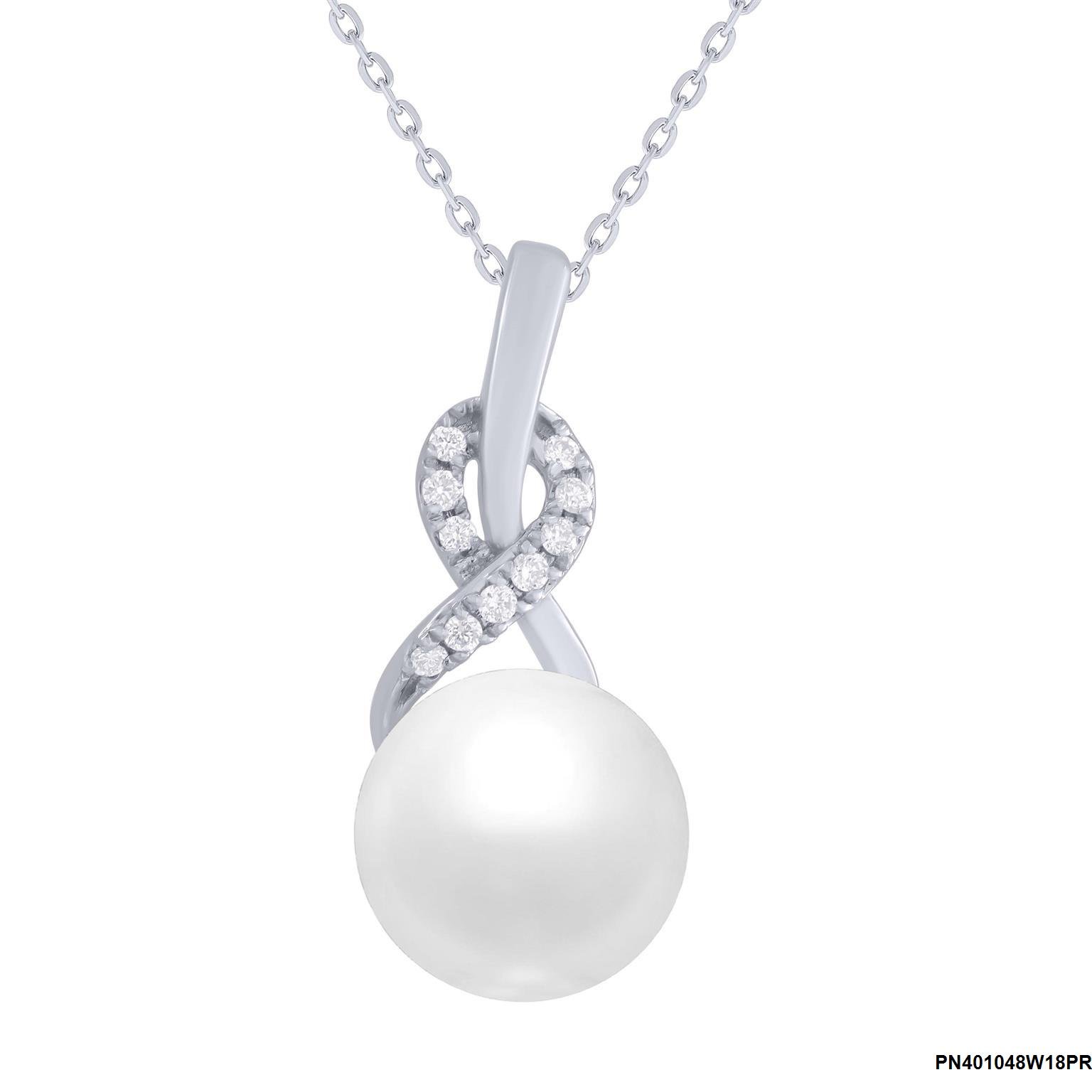 Diamond / FW Pearl Pendant