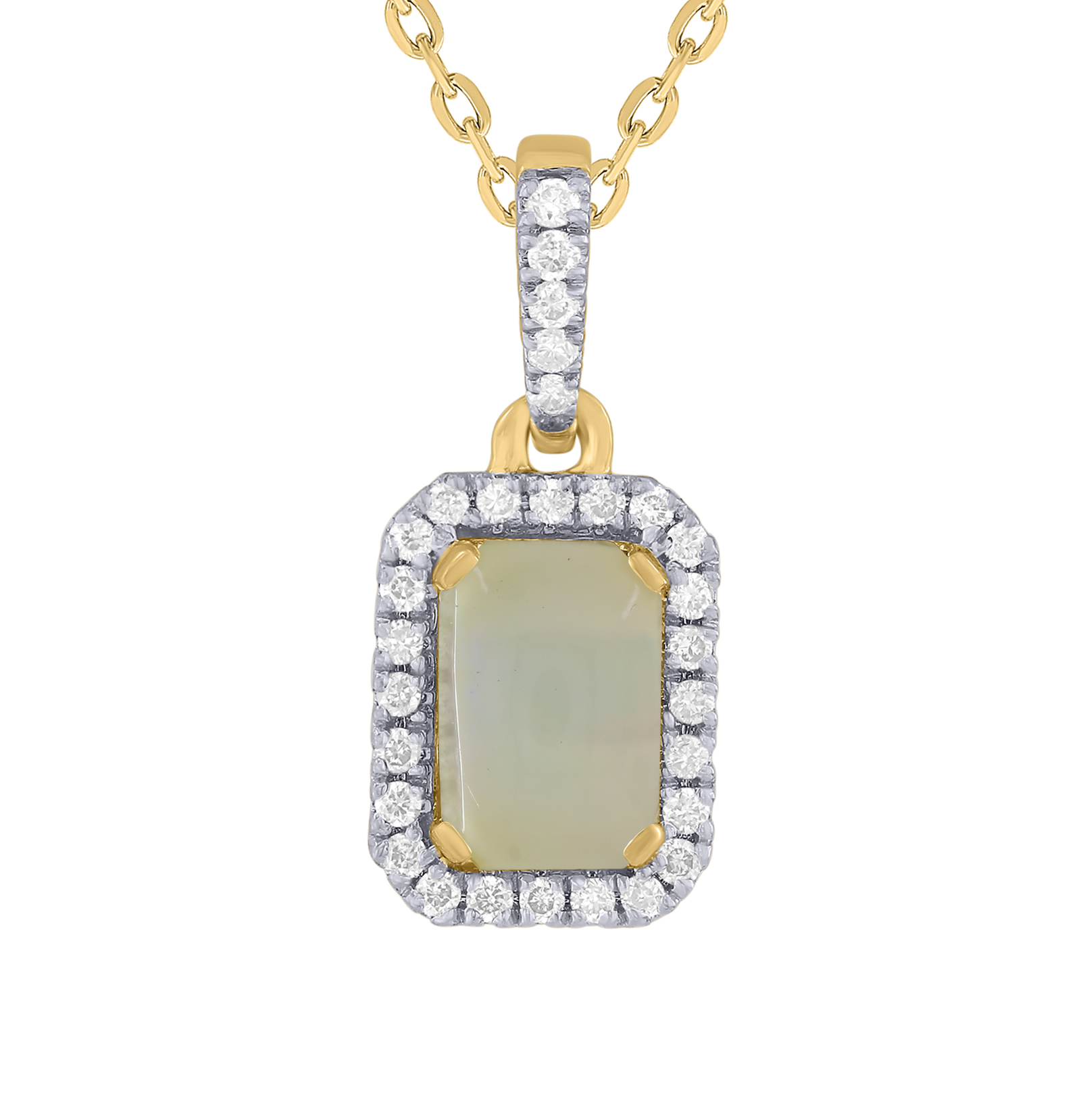 Diamond / Opal Pendant