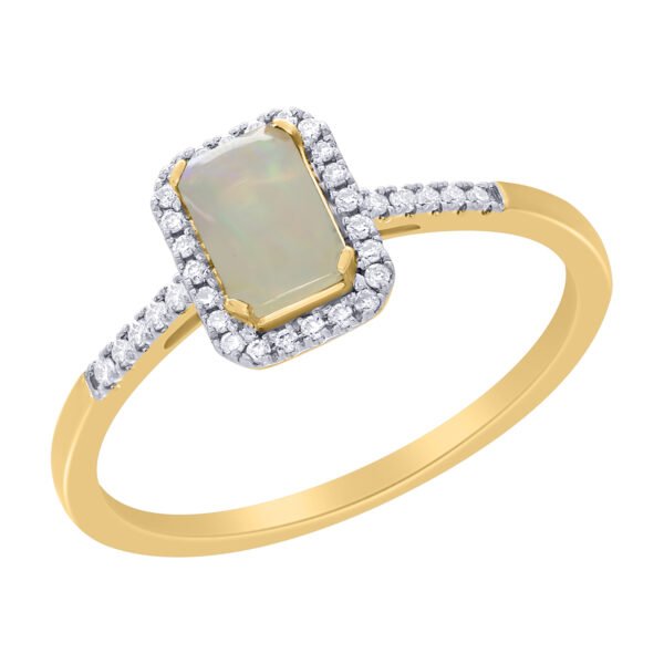 Diamond / Opal Ring