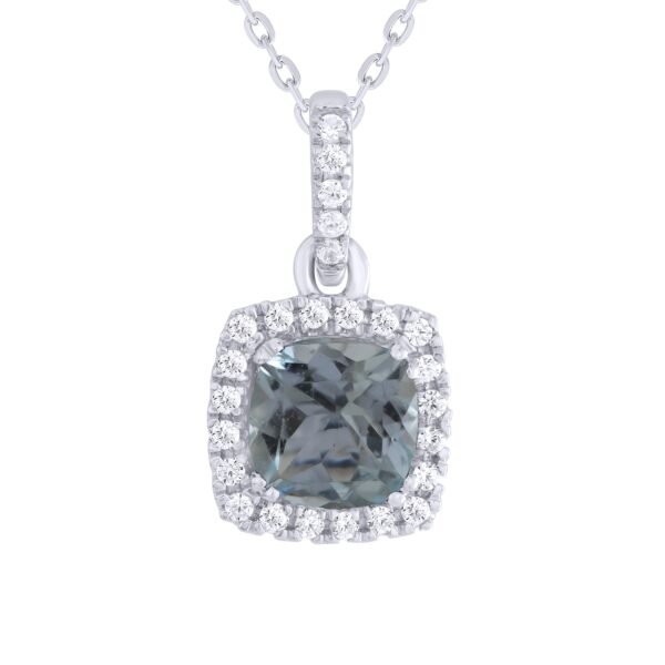 Diamond / Aquamarine Pendant