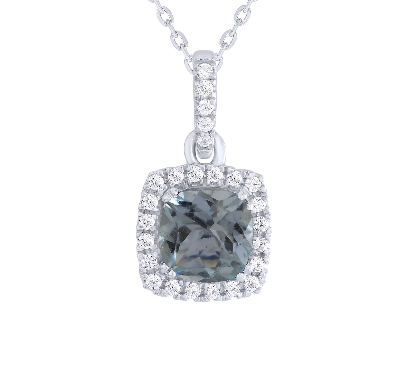 Diamond / Aquamarine Pendant