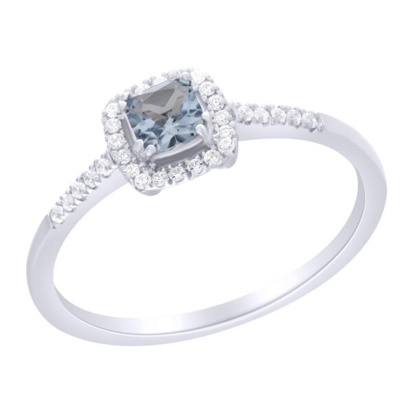 Diamond / Aquamarine Ring