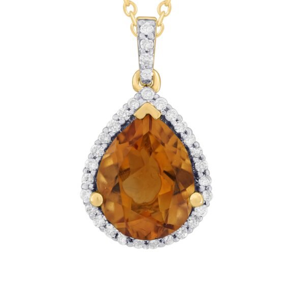 Diamond / Citrine Pendant