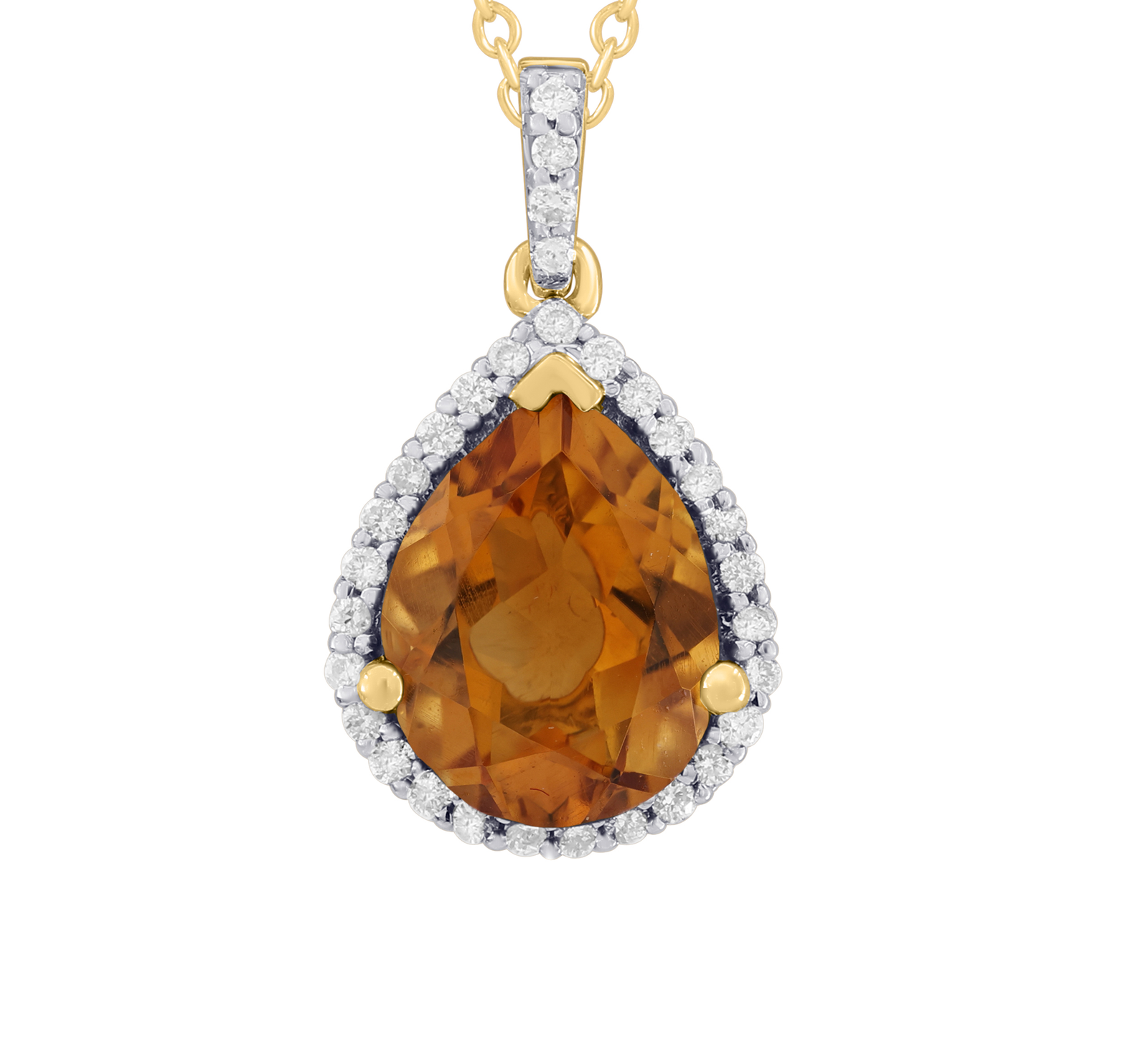 Diamond / Citrine Pendant