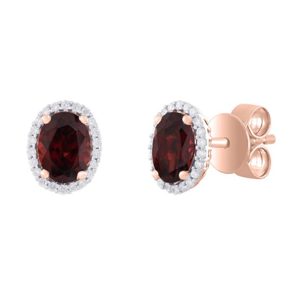 Diamond / Garnet Earrings