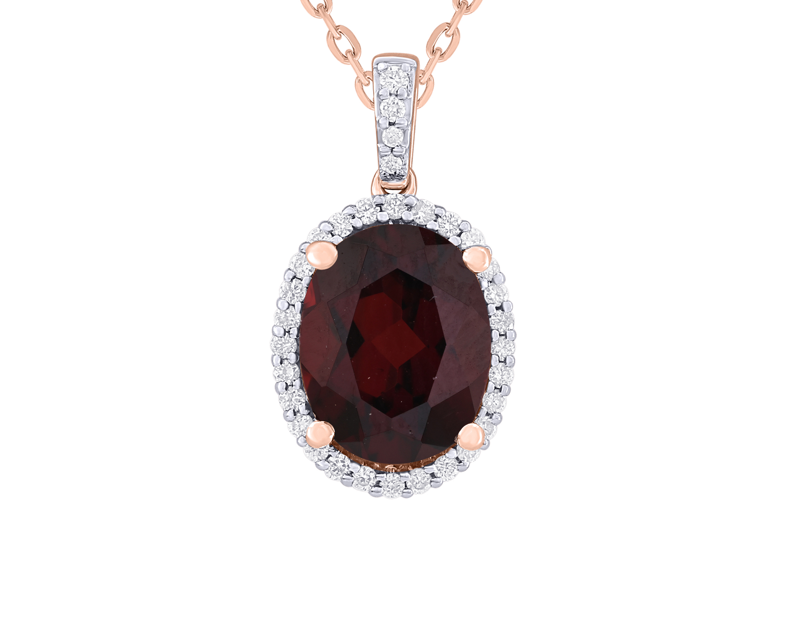 Diamond / Garnet Pendant