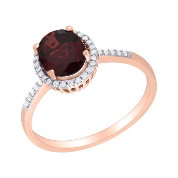 Diamond / Garnet Ring