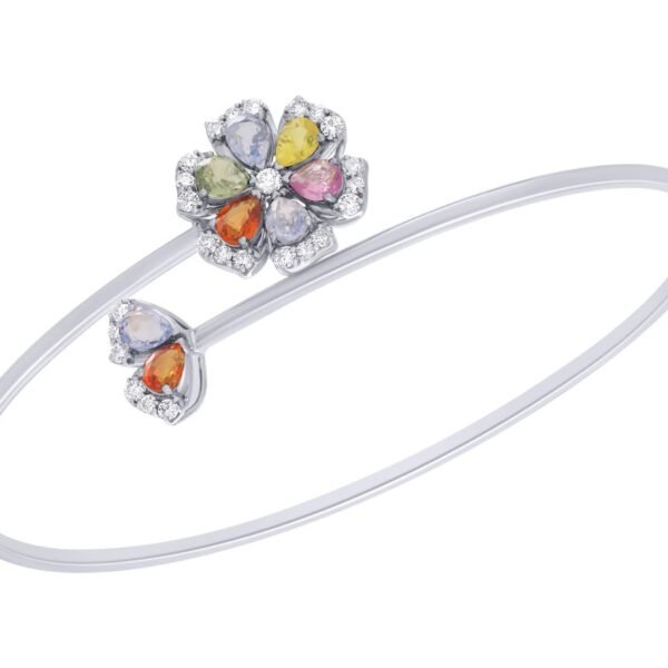 Diamond / Fancy Sapphire Bangle