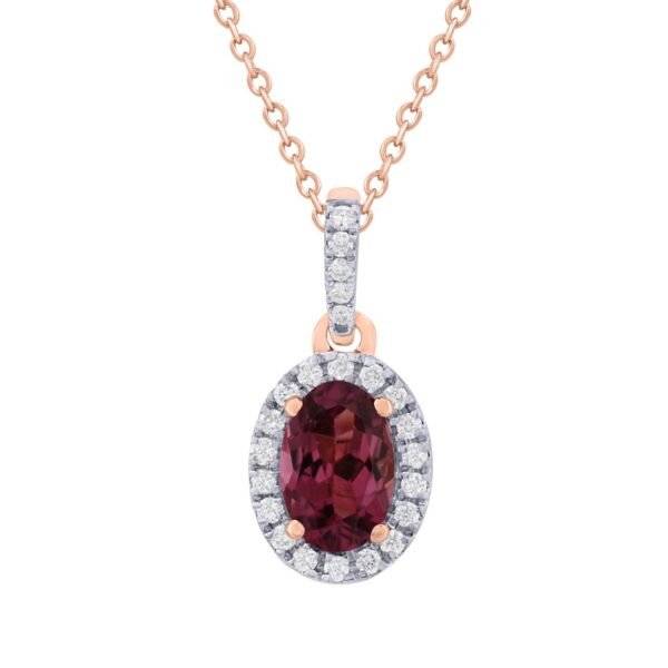 Diamond / Rhodolite Pendant