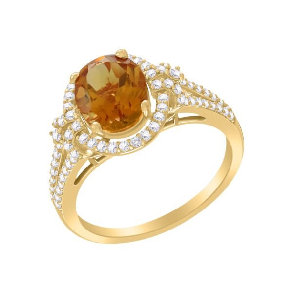 Diamond / Citrine Ring
