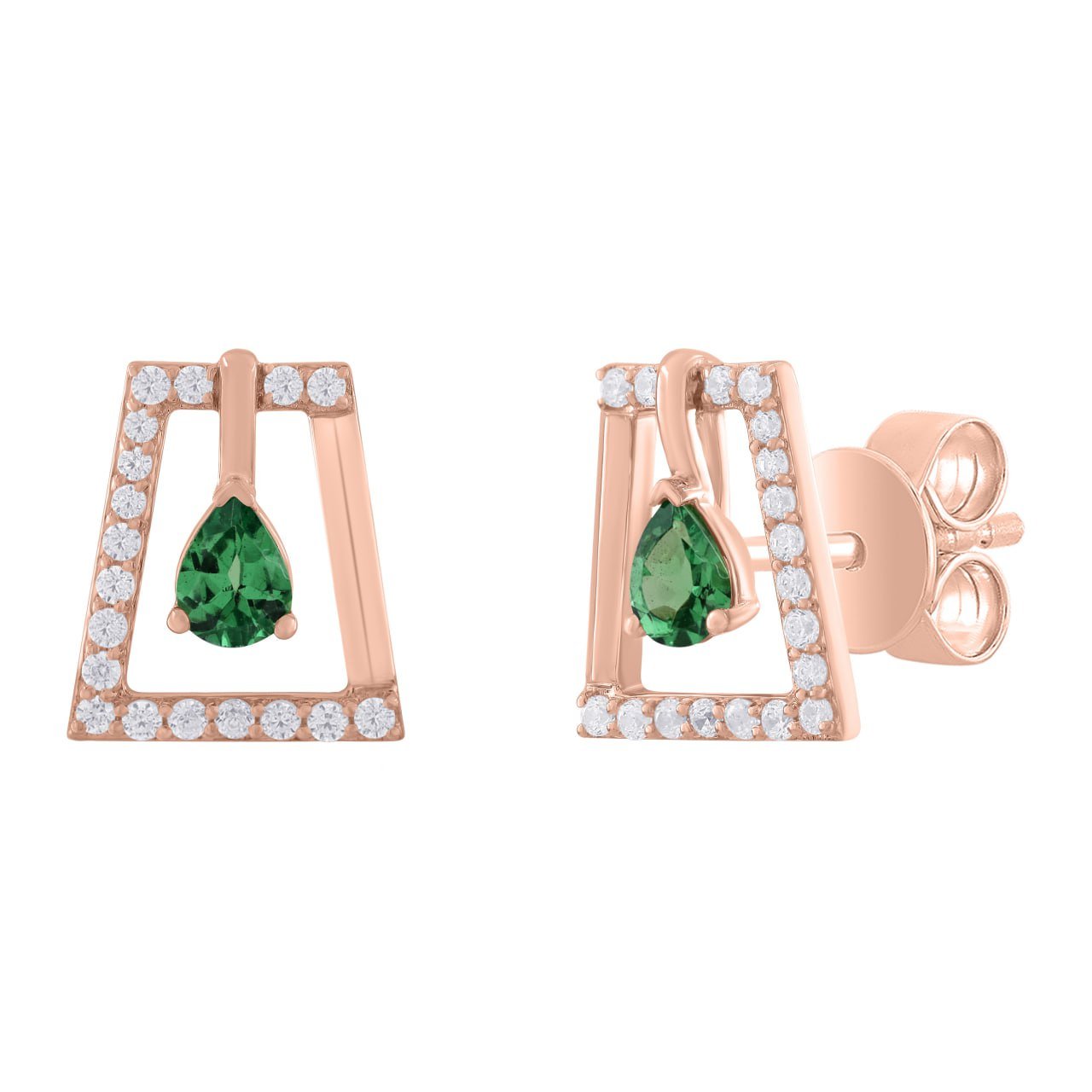 Diamond / Tsavorite Earrings