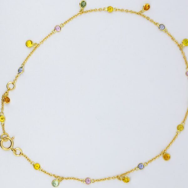 Fancy Sapphire Anklet