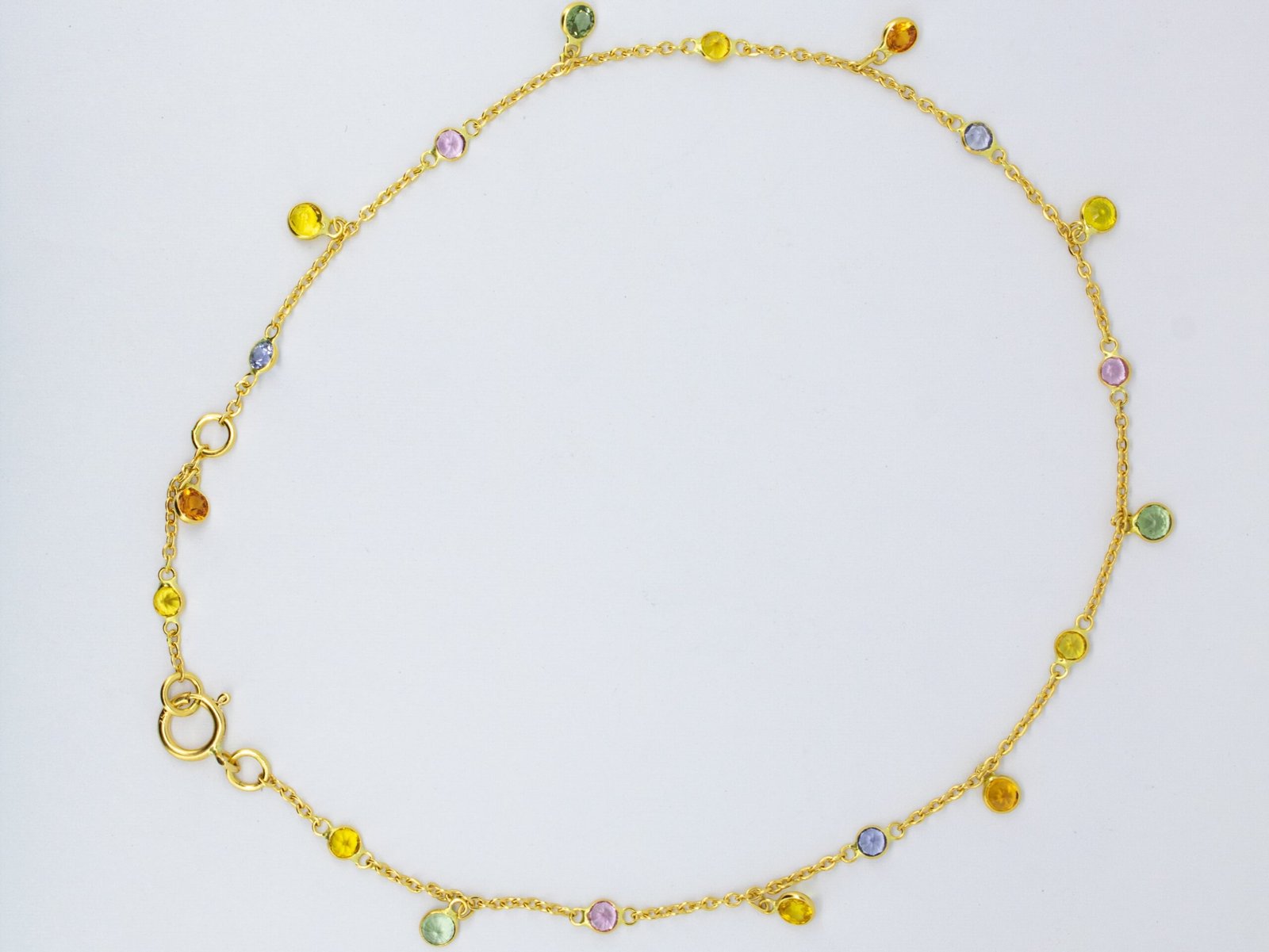 Fancy Sapphire Anklet