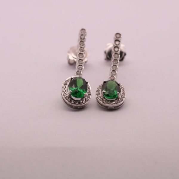 Diamond / Tsavorite Earrings