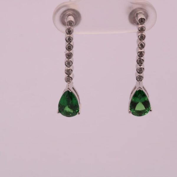 Diamond / Tsavorite Earrings