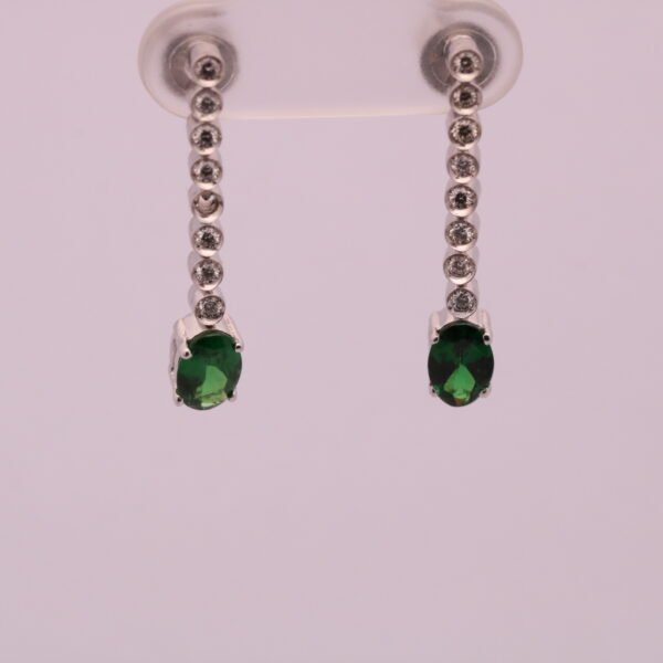 Diamond / Tsavorite Earrings