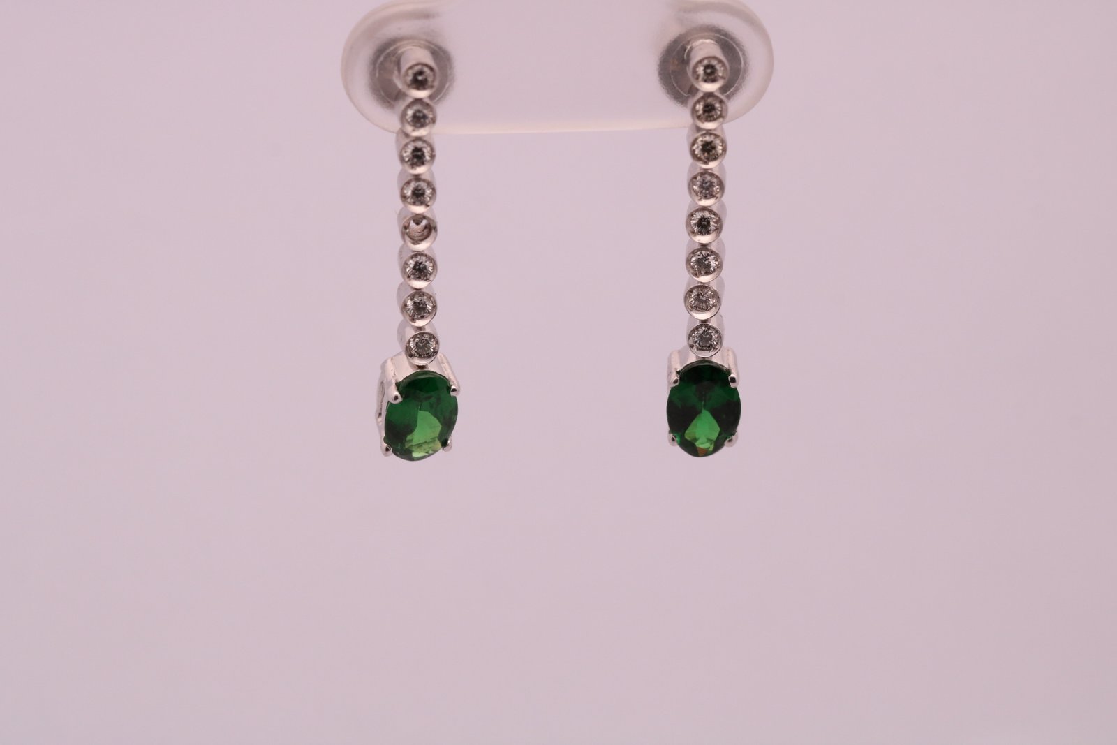 Diamond / Tsavorite Earrings