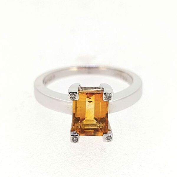 Diamond / Citrine Ring
