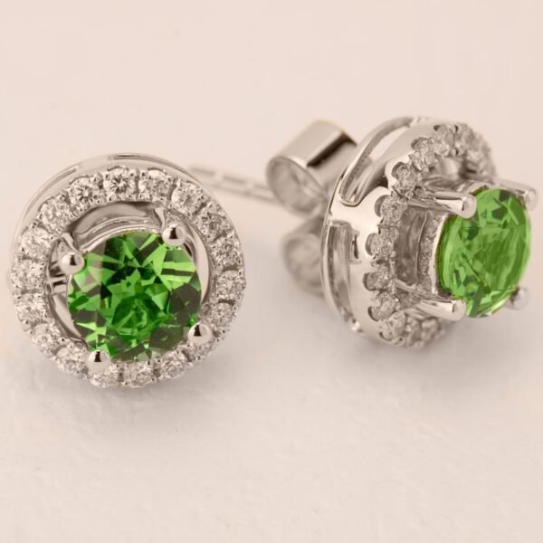 Diamond / Tsavorite Earrings