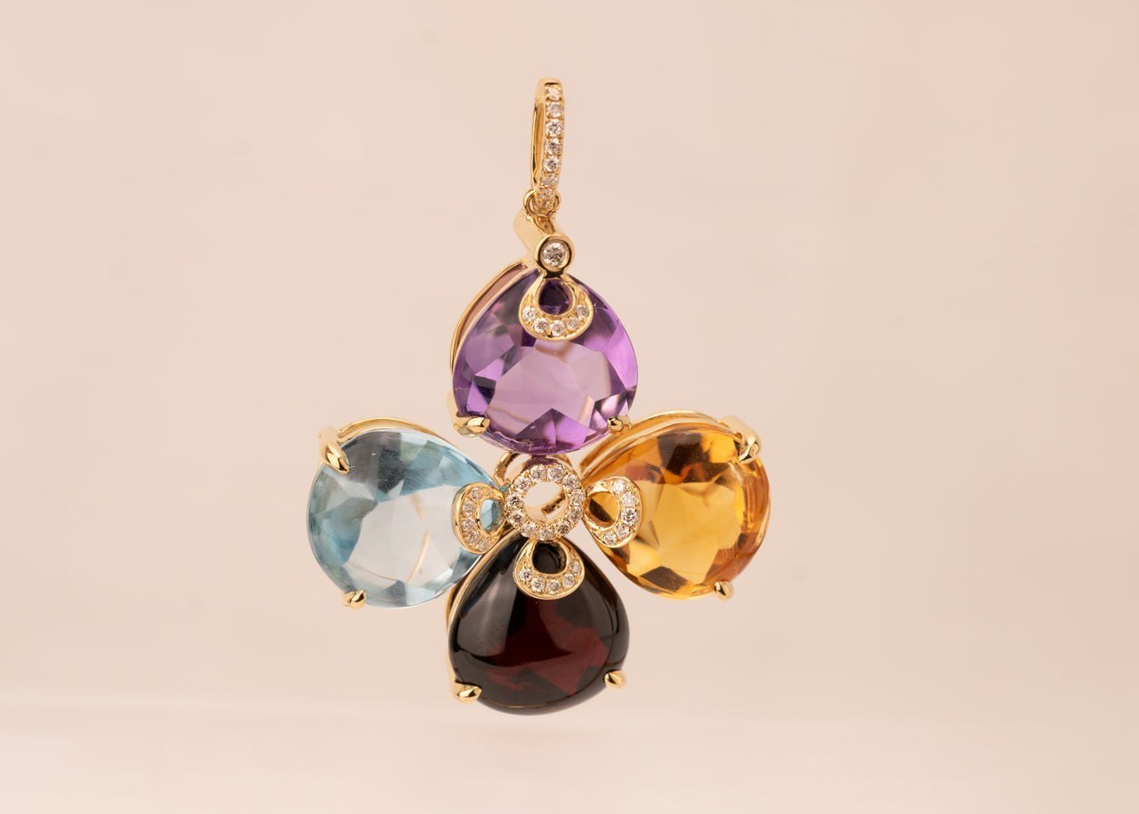 Diamond / Mix Gems Pendant