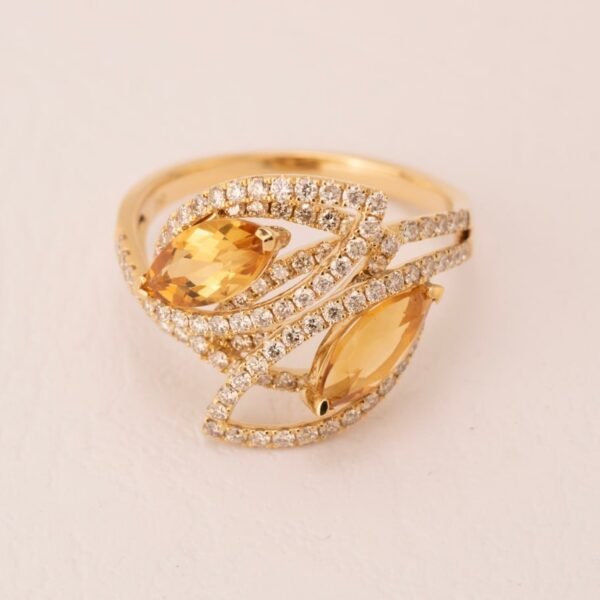 Diamond / Citrine Ring