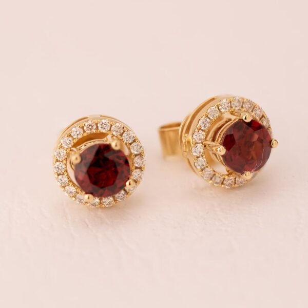 Diamond / Garnet Earrings