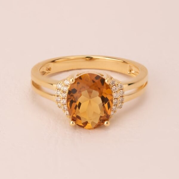 Diamond / Citrine Ring