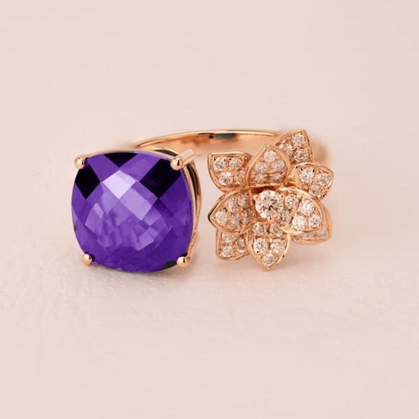 Diamond / Amethyst Ring