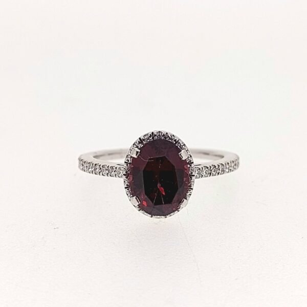 Diamond / Garnet Ring