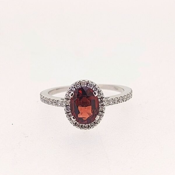 Diamond / Garnet Ring