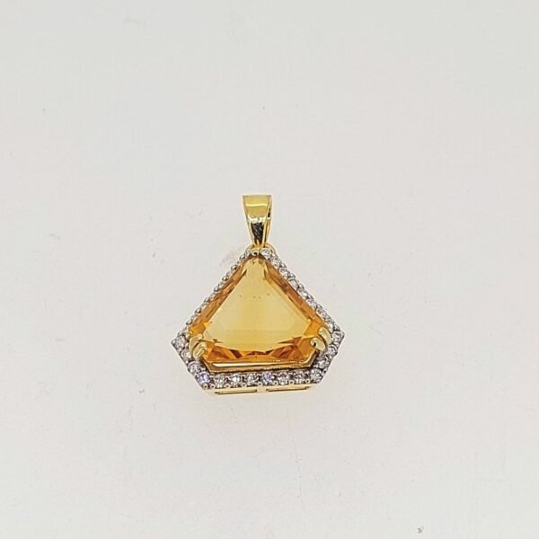 Diamond / Citrine Pendant