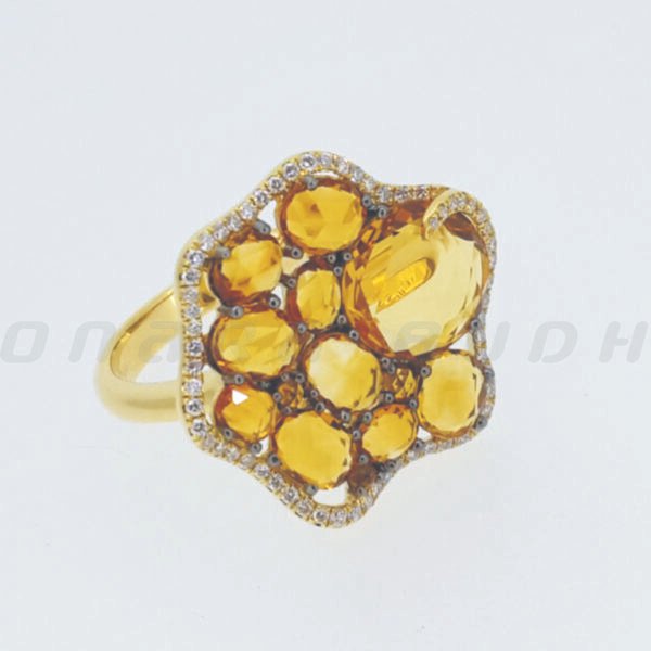 Diamond / Citrine Ring