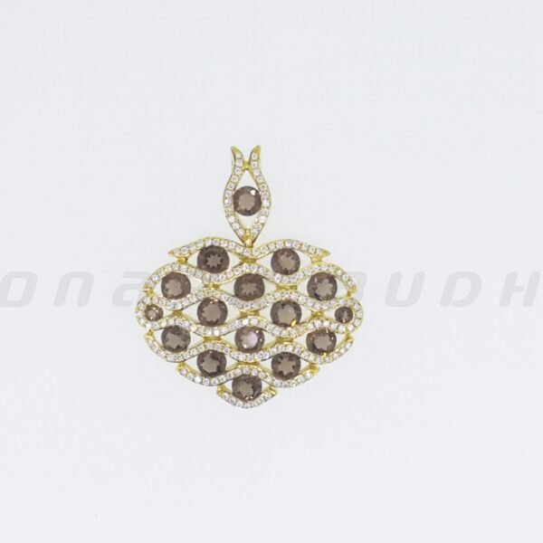 Diamond / Smoky Quartz Pendant
