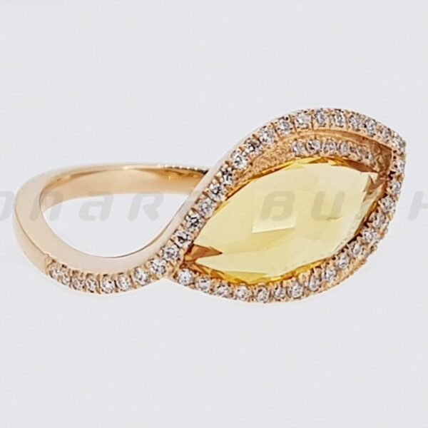 Diamond / Citrine Ring