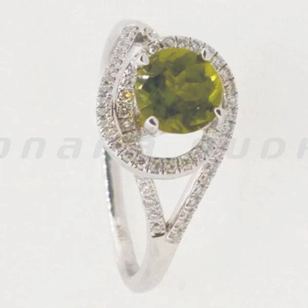 Diamond / Peridot Ring