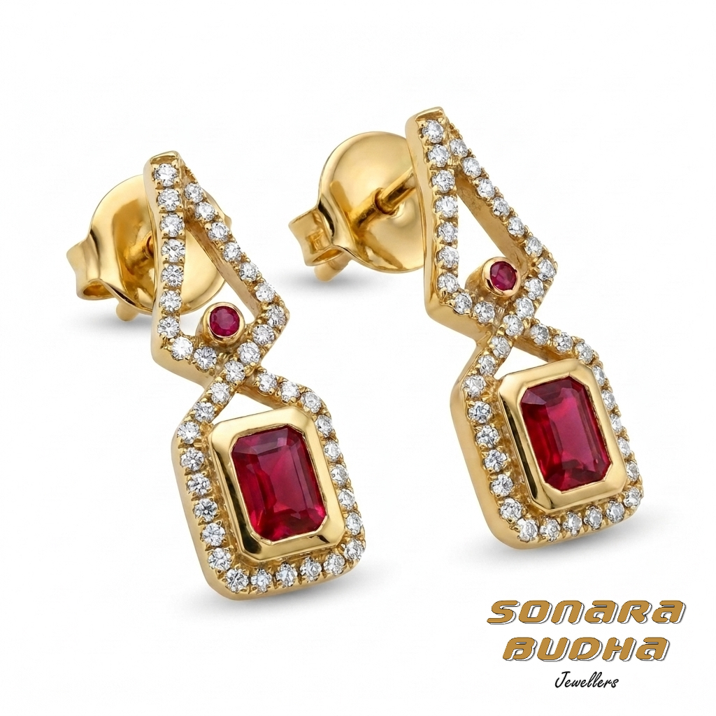 Diamond / Ruby Earrings