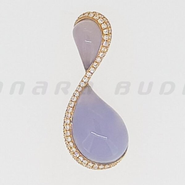 Diamond / Chalcedony Pendant