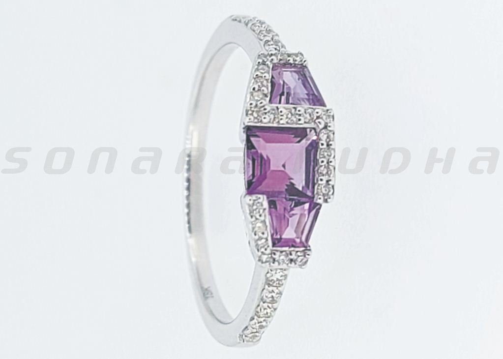 Diamond / Amethyst Ring
