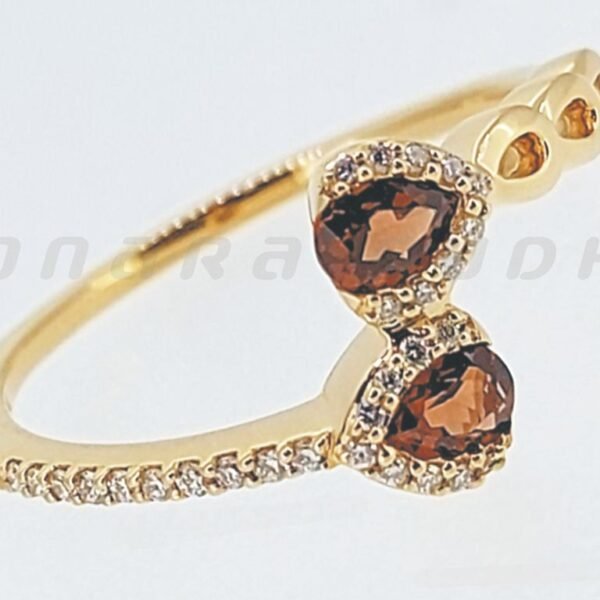 Diamond / Garnet Ring