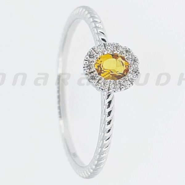 Diamond / Citrine Ring