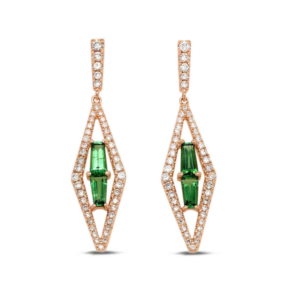 Diamond / Tsavorite Earrings