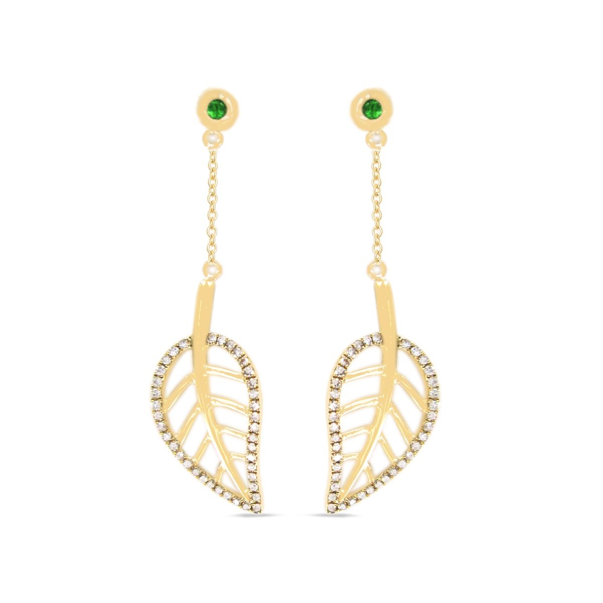 Diamond / Tsavorite Earrings