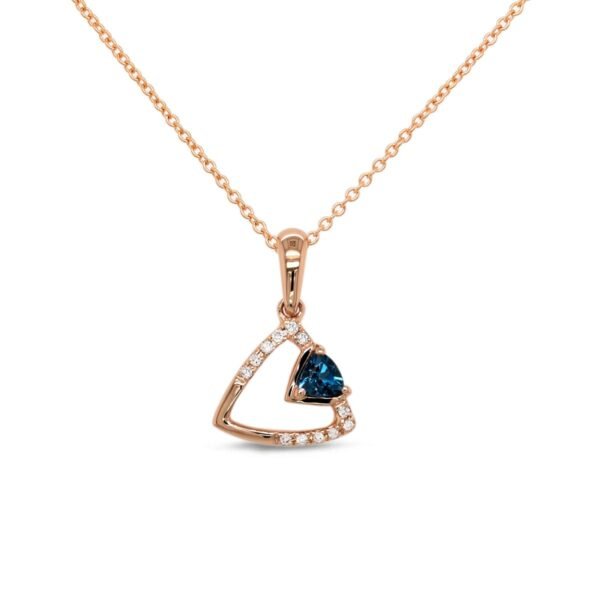 Diamond / Blue Topaz Necklace