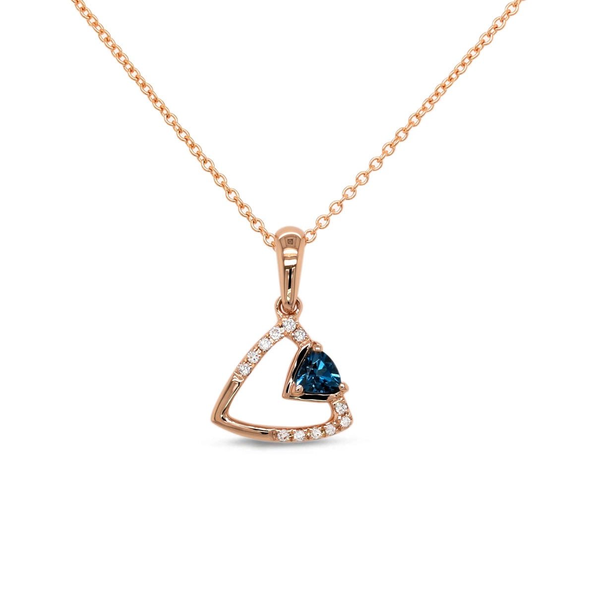 Diamond / Blue Topaz Necklace