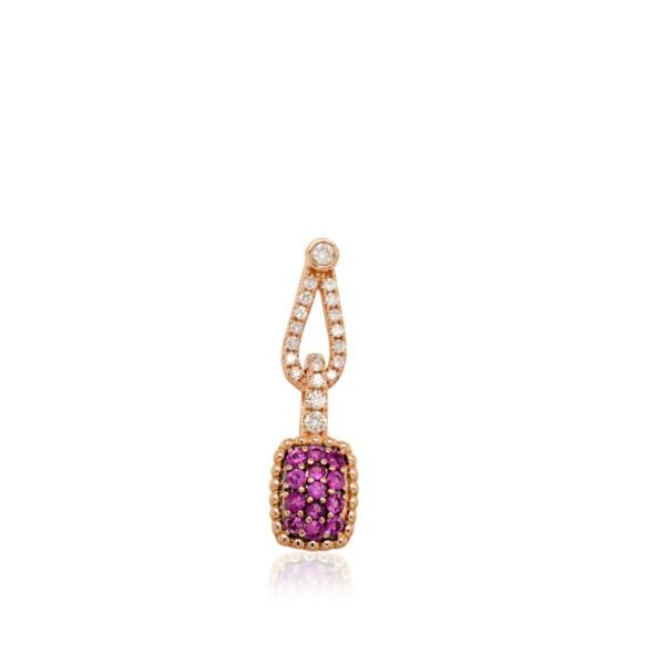 Diamond / Pink Sapphire Pendant