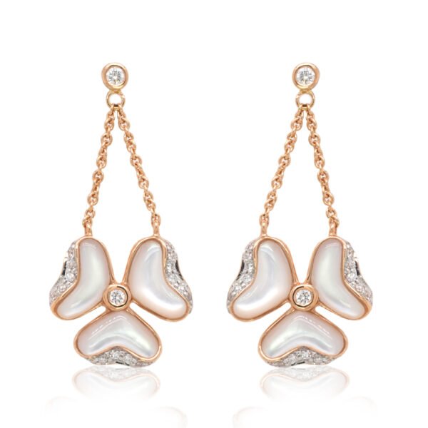 Diamond / Mother of Pearl Earrings
