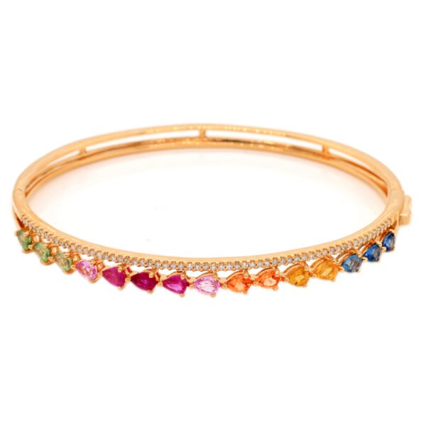 Diamond / Fancy Sapphire Bangle