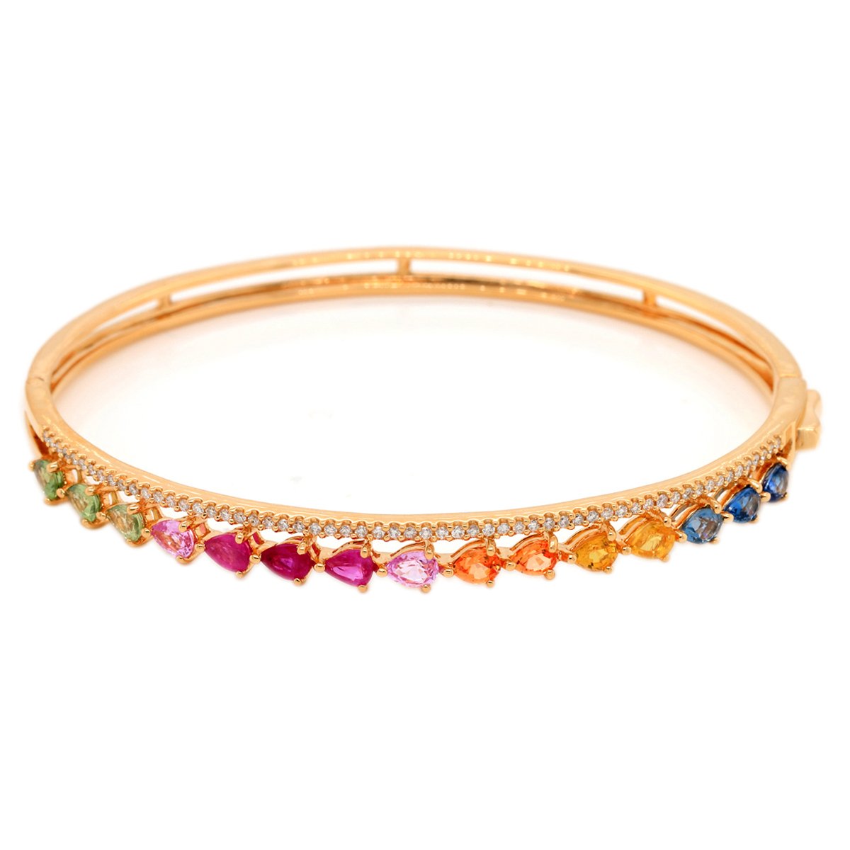 Diamond / Fancy Sapphire Bangle