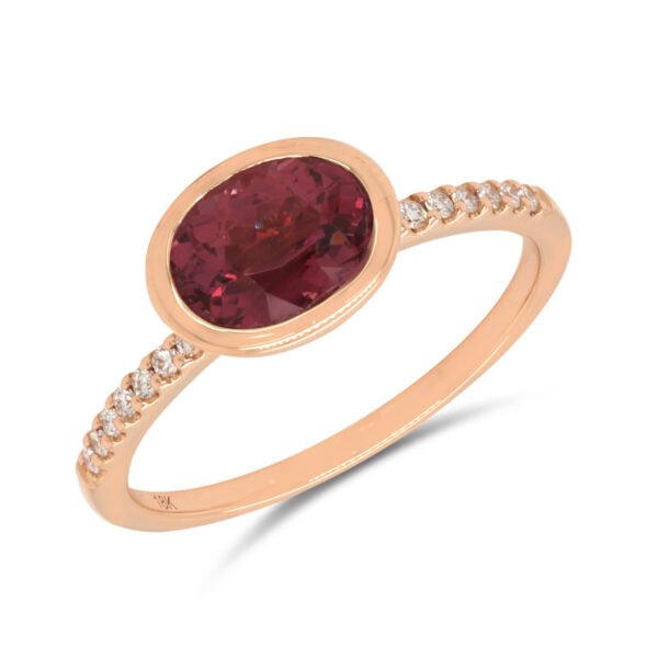 Diamond / Garnet Ring